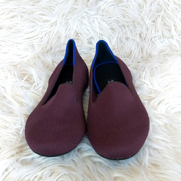 Rothy's Shoes - Rothys The Loafer Women's Slip-On Shoes - Burgundy and Blue
